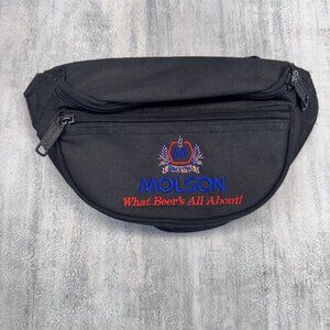 Vintage Molson Beer Fanny Waist Pack  Nylon Retro Fannypack Canadian